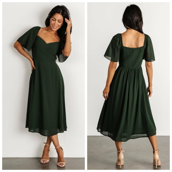 Baltic Born Colette Evergreen Sweetheart Midi Dress - Picture 1 of 5